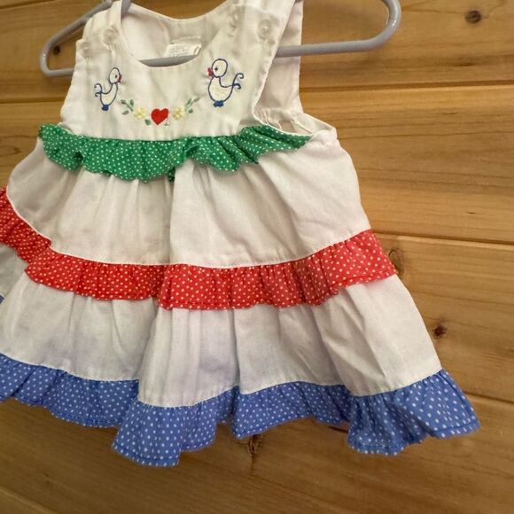 Bundle Vintage Baby Girl 3-6 Months Duck Colorful Cottagecore Dress & Bodysuit - Picture 4 of 12